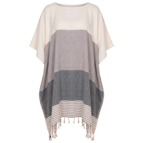 strand en sauna tuniek Sultan light grey dark grey - vrijstaand