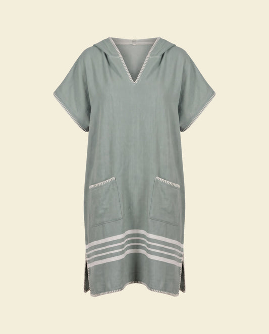 strandponcho Sultan almond green - op kleur