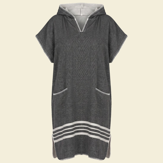 strandponcho Sultan black - op kleur