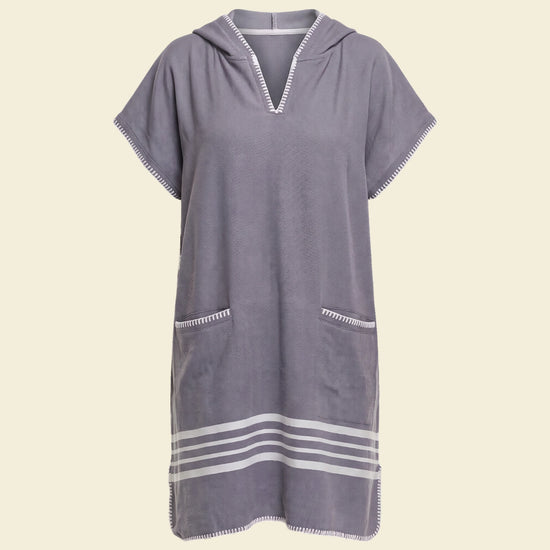 strandponcho Sultan dark grey - op kleur