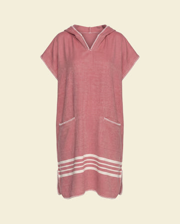 strandponcho Sultan dusty rose - op kleur