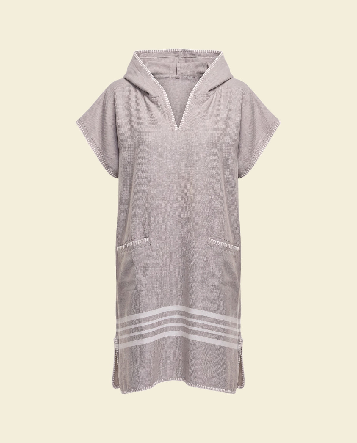 strandponcho Sultan light grey - op kleur