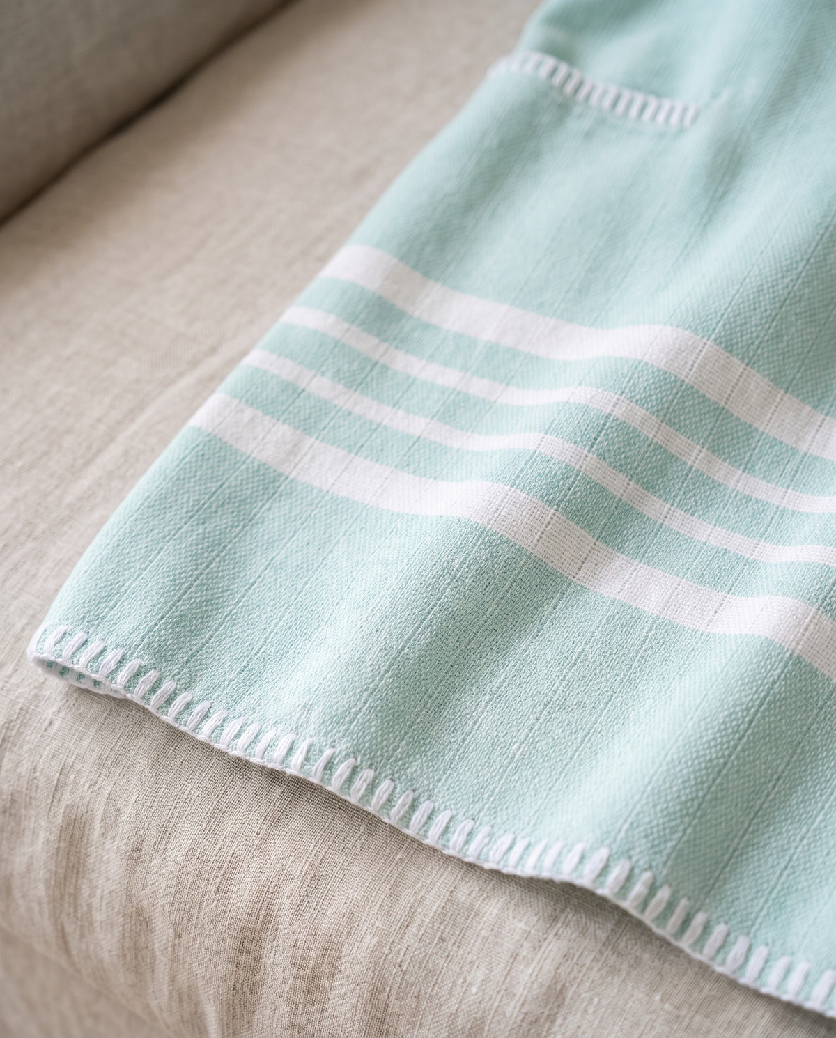 strandponcho Sultan mint - detail