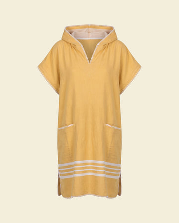 strandponcho Sultan mustard yellow - op kleur