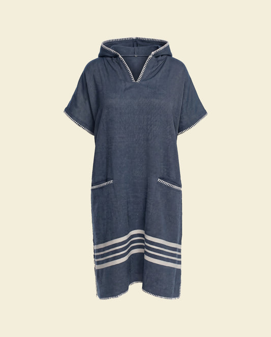 strandponcho Sultan navy - op kleur