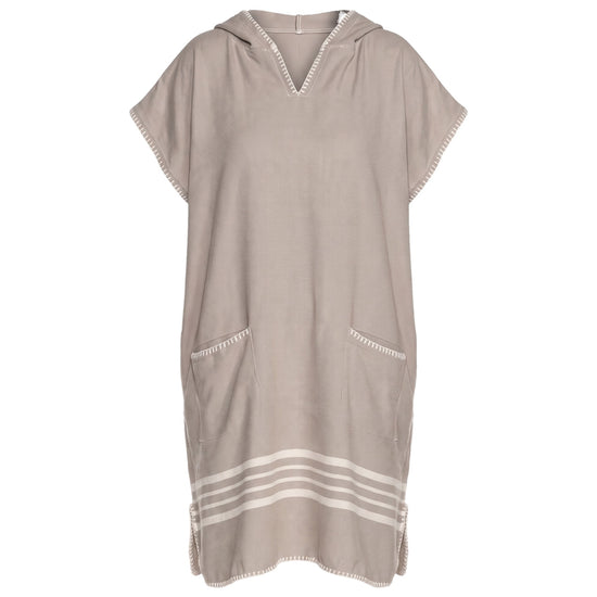 strandponcho Sultan taupe - vrijstaand