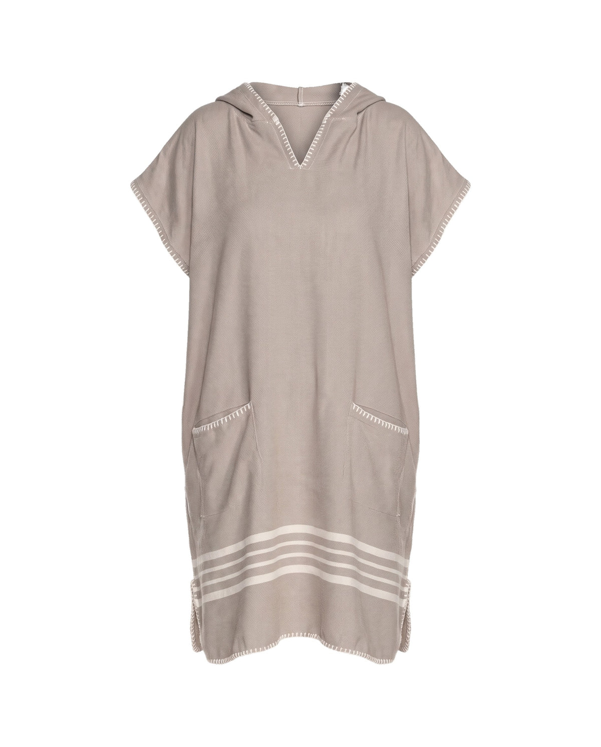 strandponcho Sultan taupe - vrijstaand