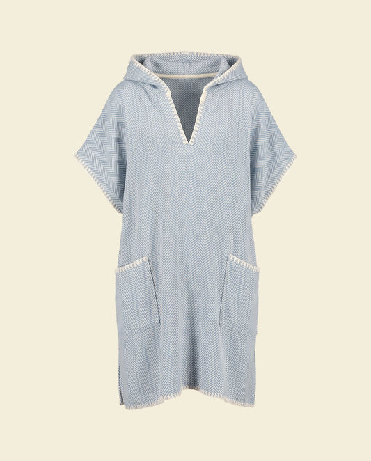 strandponcho ZigZag air blue - op kleur