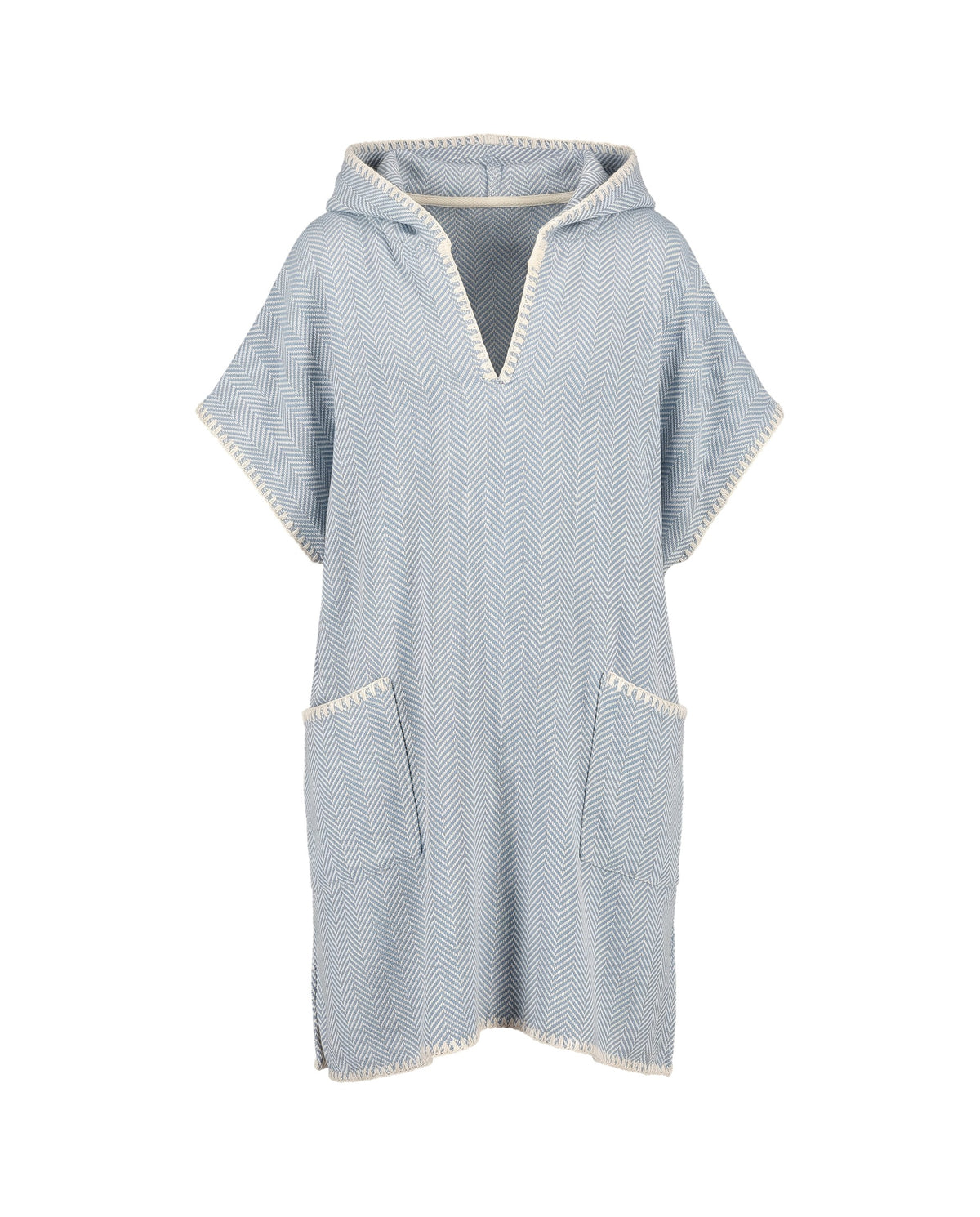 strandponcho ZigZag air blue - vrijstaand