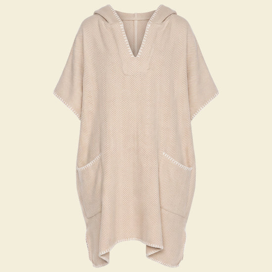 strandponcho ZigZag beige - op kleur