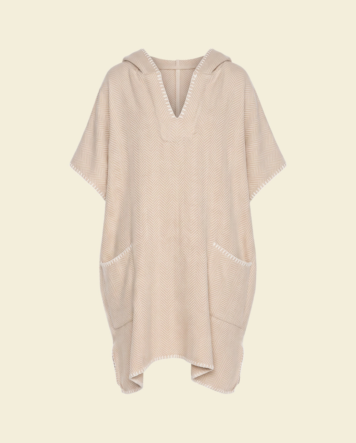 strandponcho ZigZag beige - op kleur