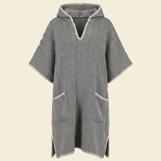 strandponcho ZigZag black - op kleur
