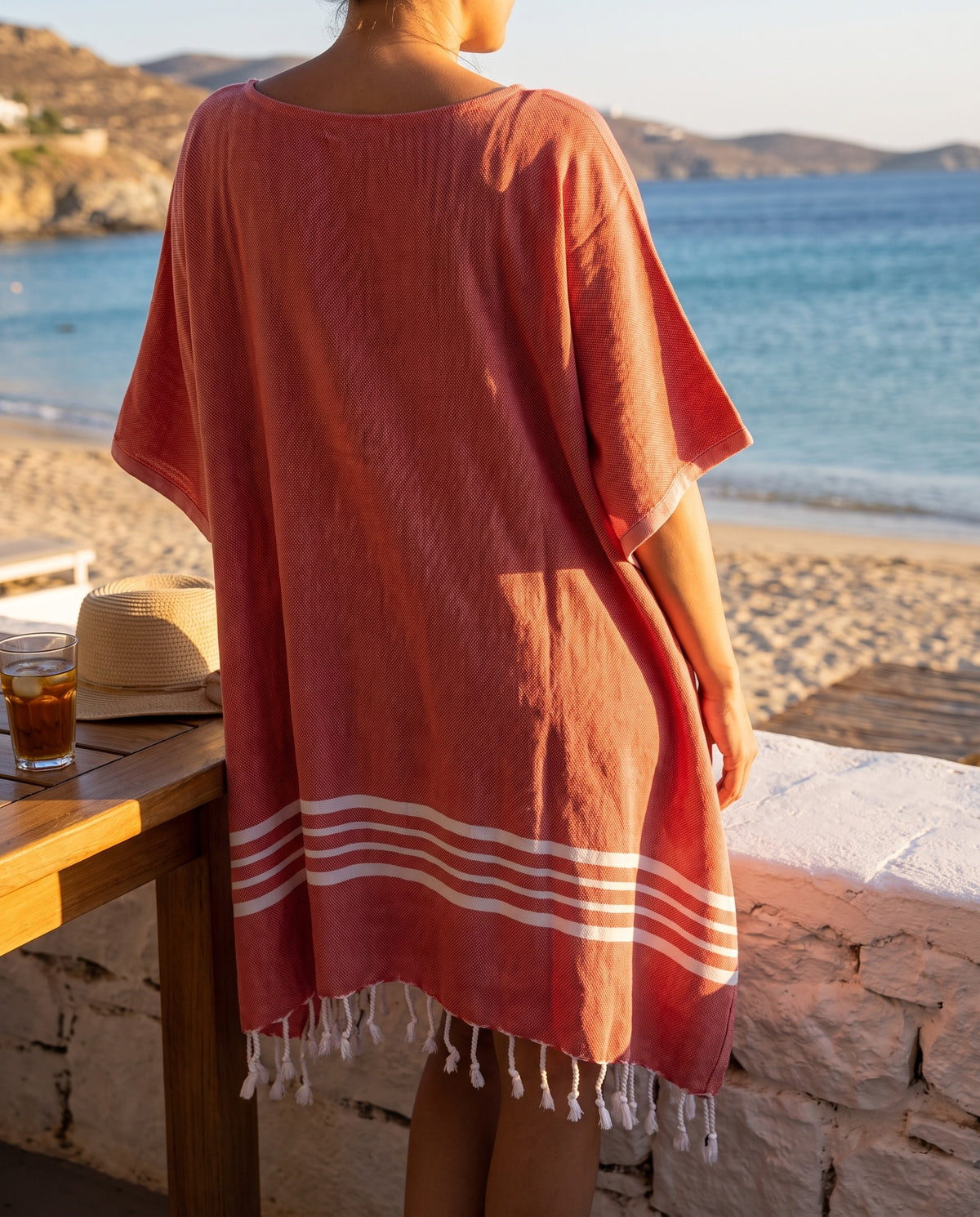 strandtuniek Sultan brick - sfeer