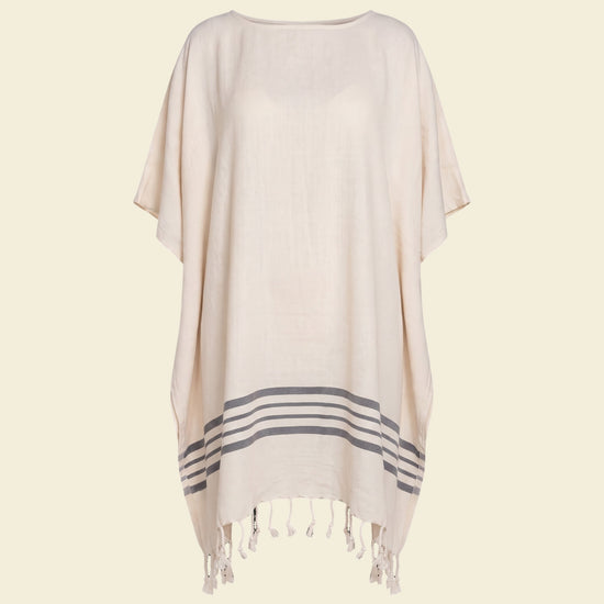strandtuniek Sultan natural dark grey - op kleur