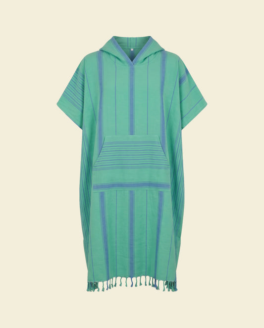 surf en zwemponcho jade/oceaanblauw - op kleur
