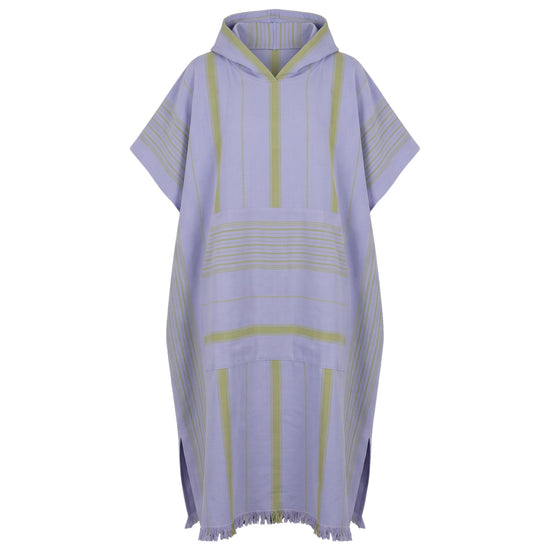 surf en zwemponcho lavendel/mosgroen - vrijstaand