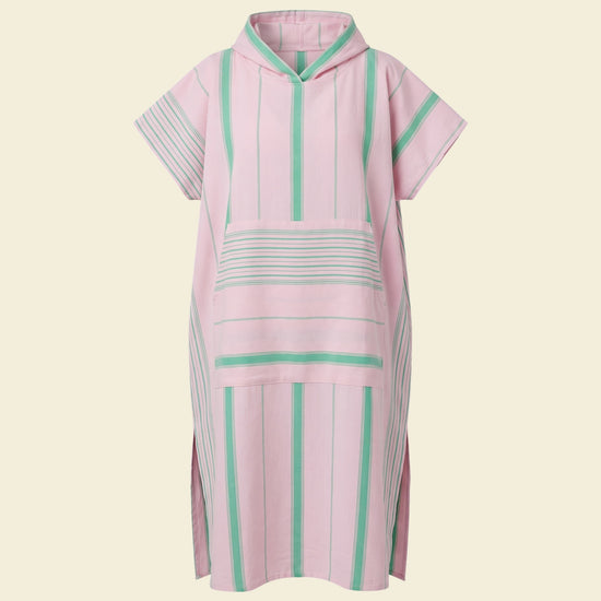 surf en zwemponcho roze/jade - op kleur