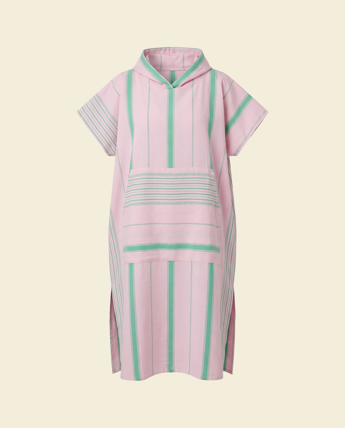 surf en zwemponcho roze/jade - op kleur