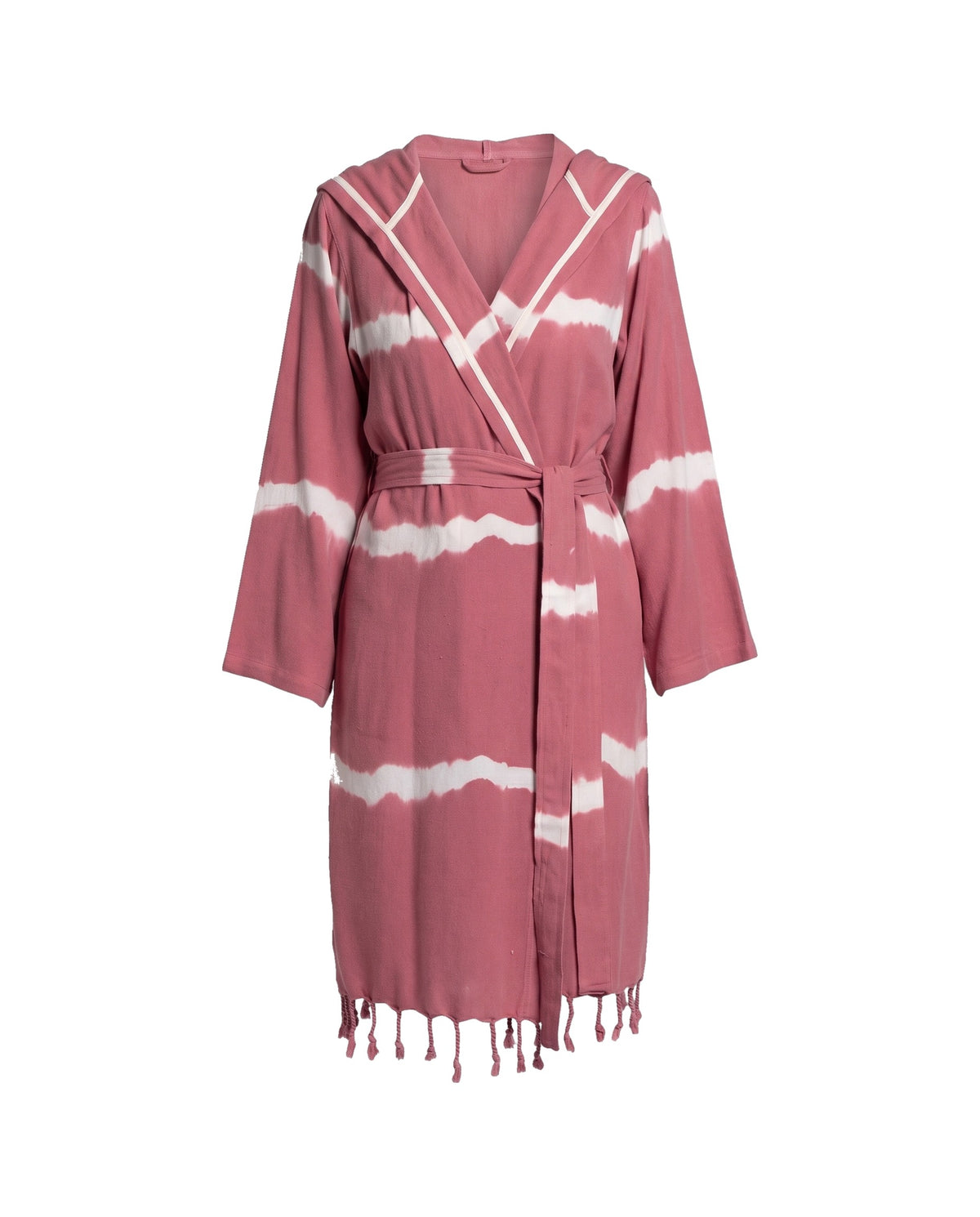 tie dye badjas dusty rose - vrijstaand