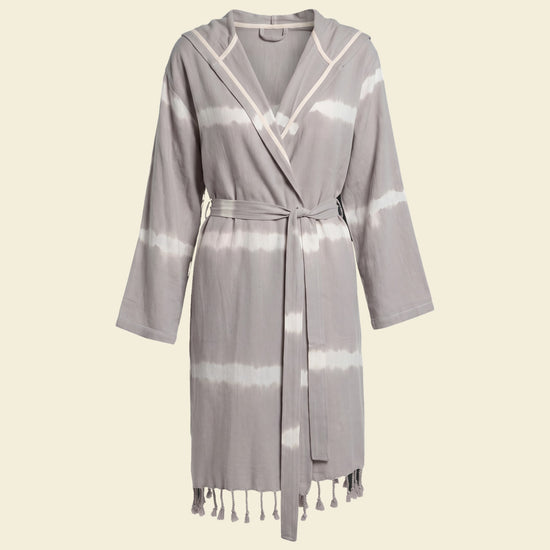 tie dye badjas taupe - op kleur