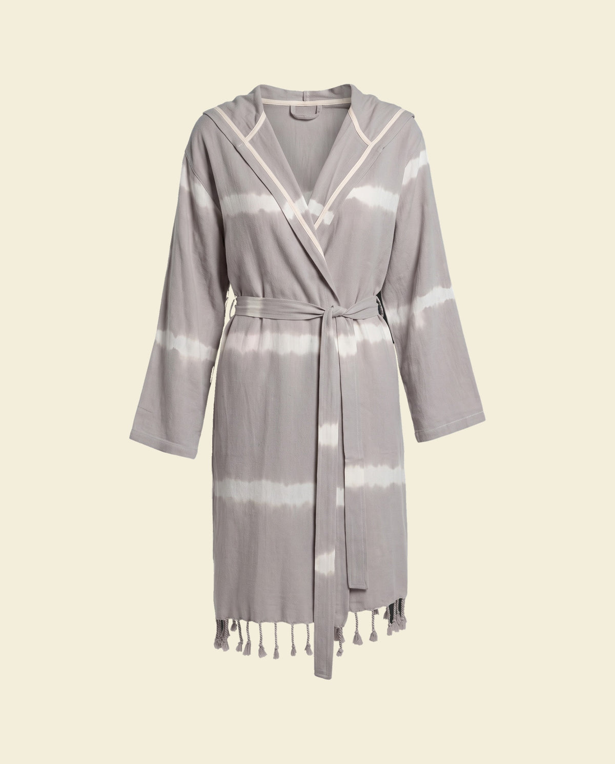 tie dye badjas taupe - op kleur