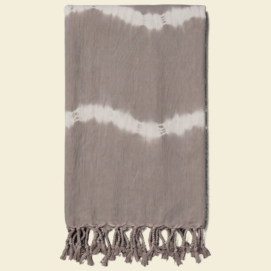 tie dye hamamdoek taupe - op kleur