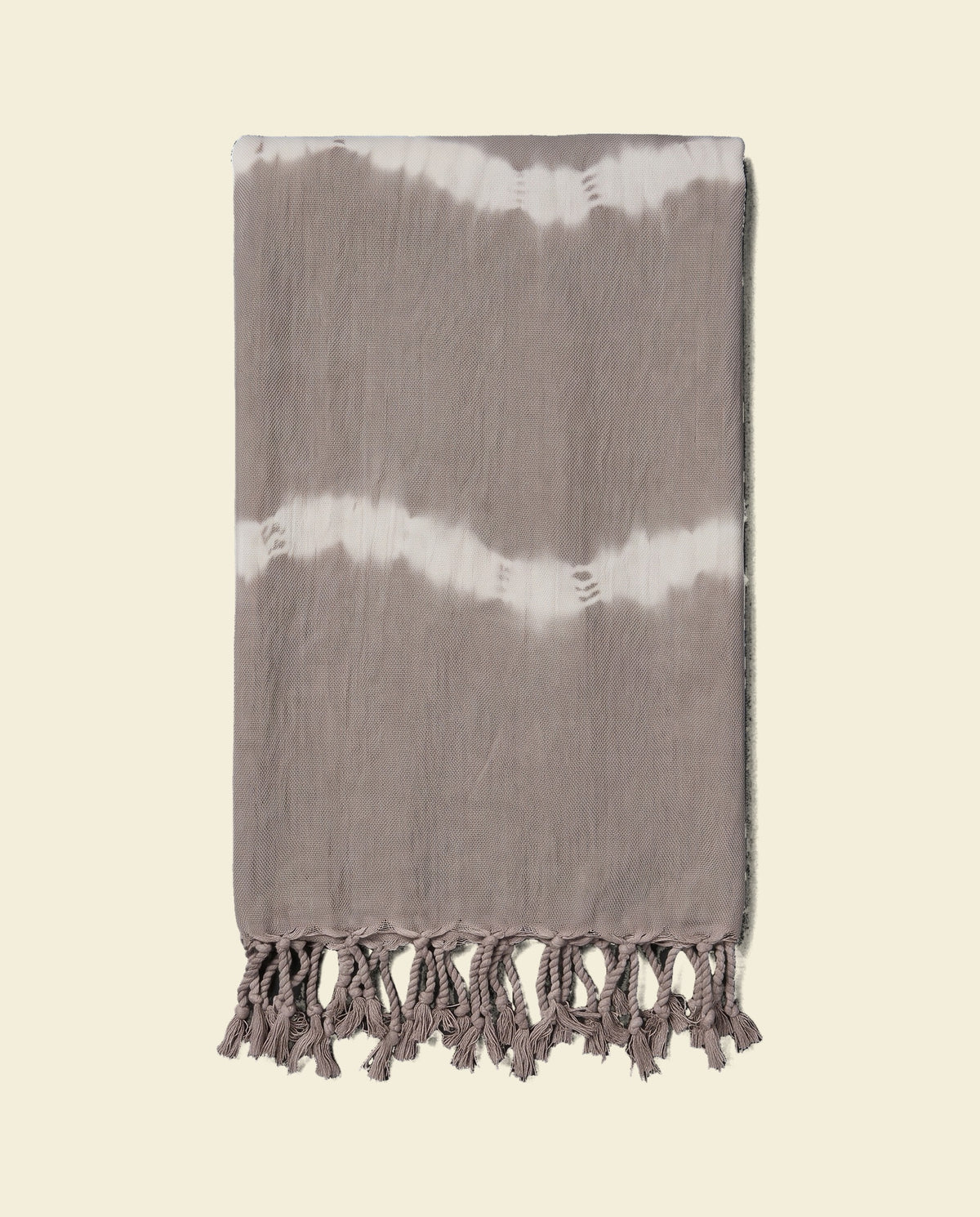 tie dye hamamdoek taupe - op kleur