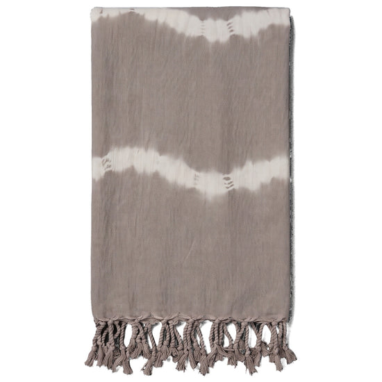 tie dye hamamdoek taupe - vrijstaand