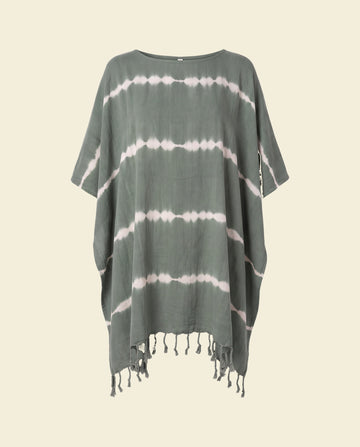tie dye strandtuniek almond-green