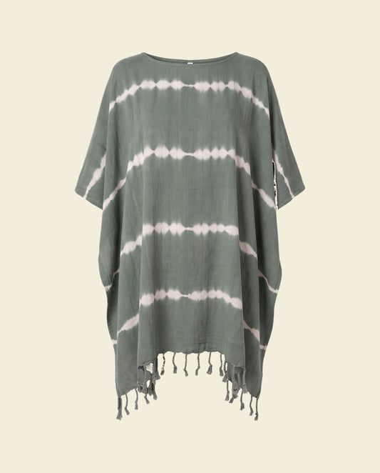 tie dye strandtuniek almond green - op kleur