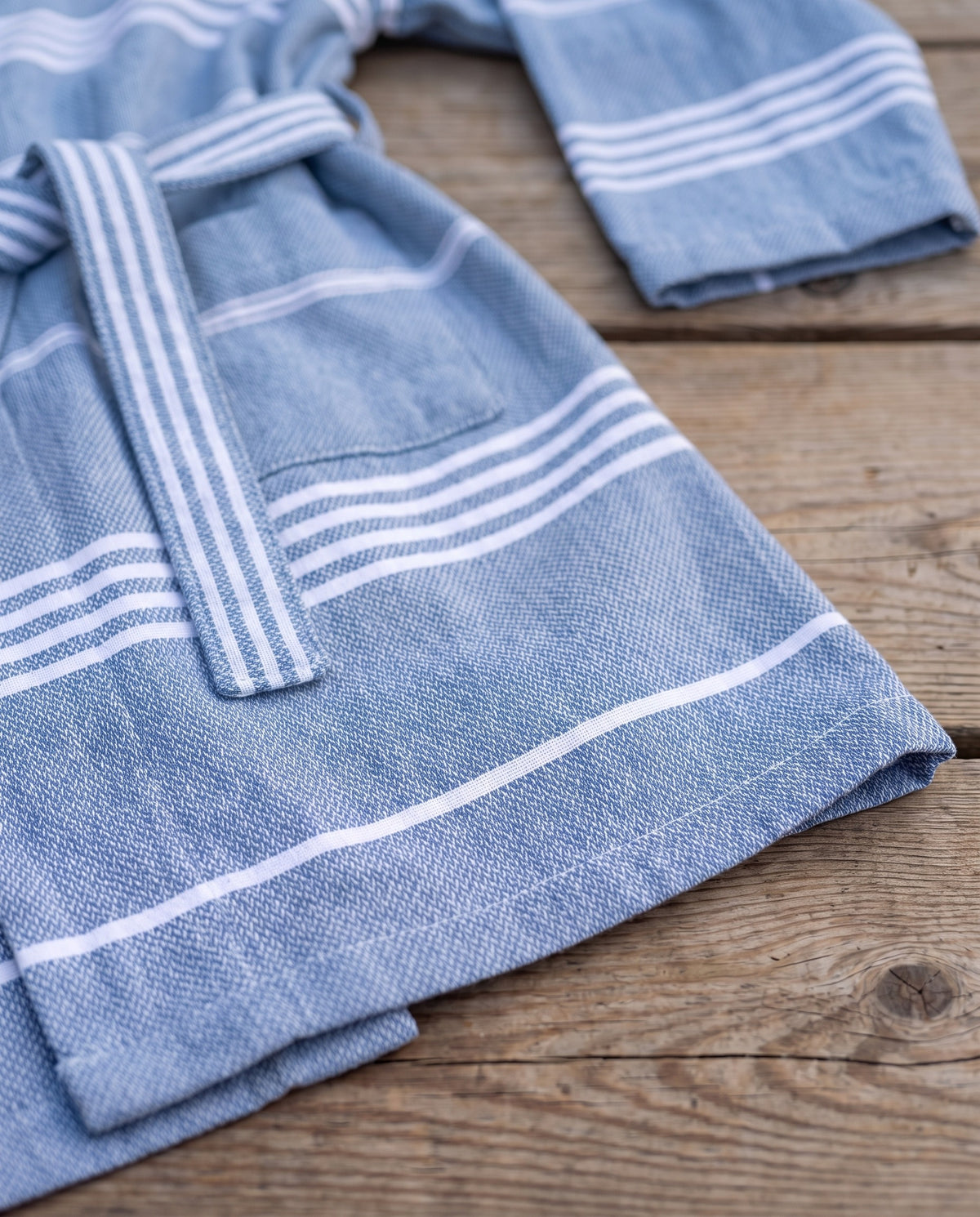 twinning kinder badjas Leyla badstof air blue - detail