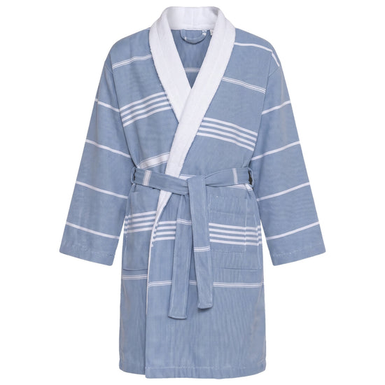 twinning kinder badjas Leyla badstof air blue - vrijstaand