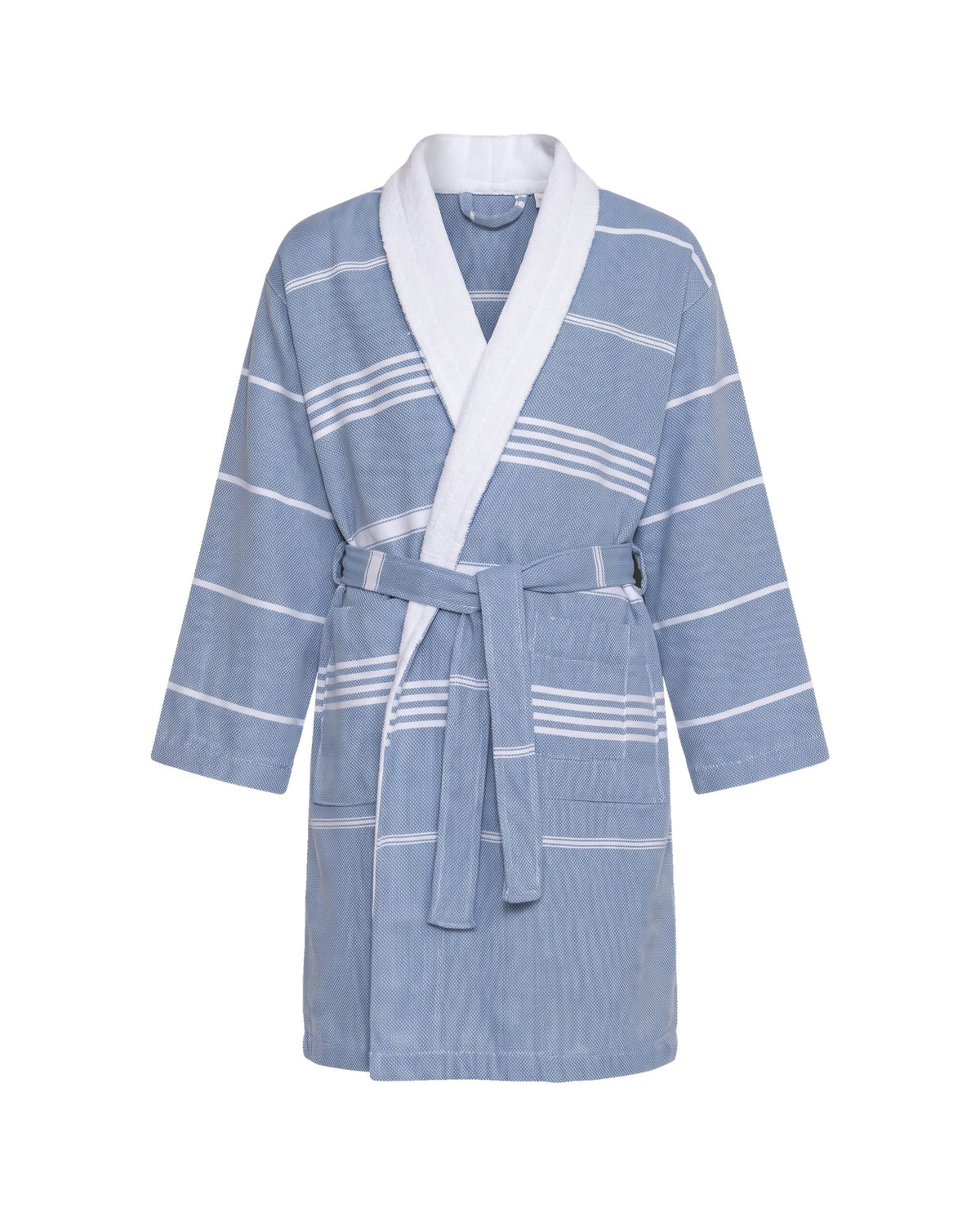 twinning kinder badjas Leyla badstof air blue - vrijstaand
