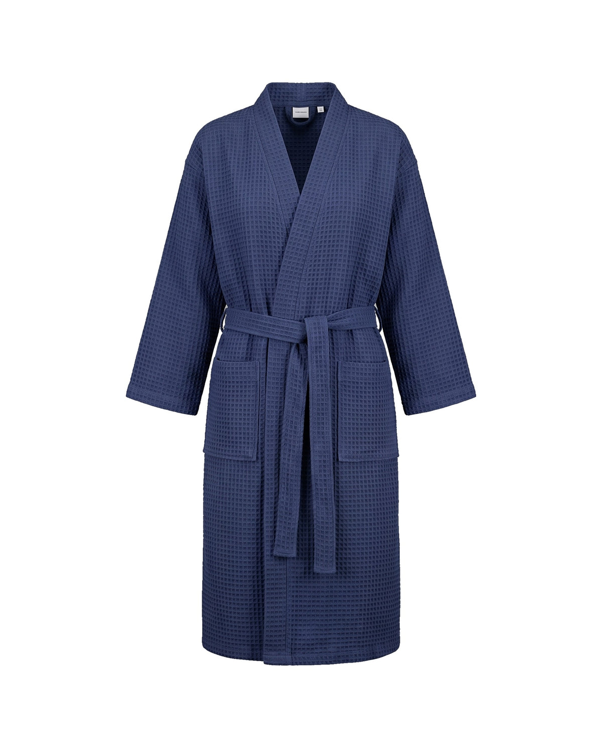 wafel kimono badjas navy - vrijstaand