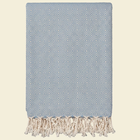 XXL hamamdoek Diamond air blue - op kleur