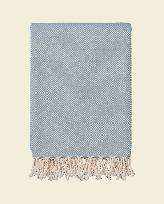 XXL hamamdoek Diamond air blue - op kleur