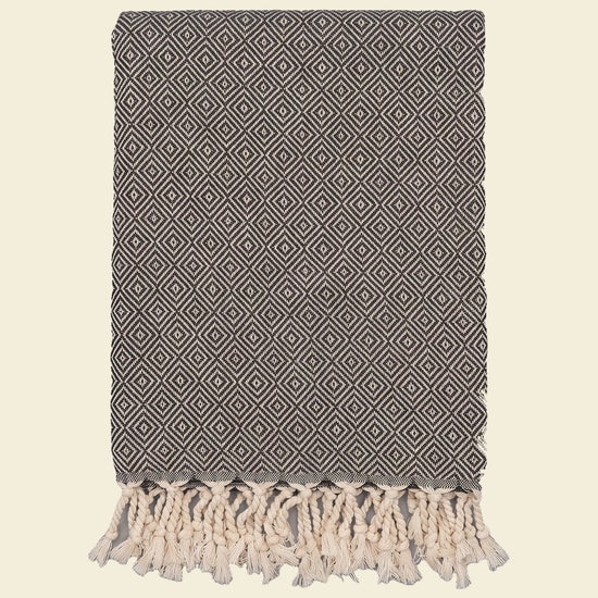 XXL hamamdoek Diamond black - op kleur