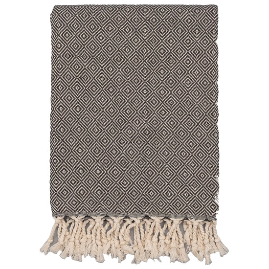 XXL hamamdoek Diamond black - vrijstaand