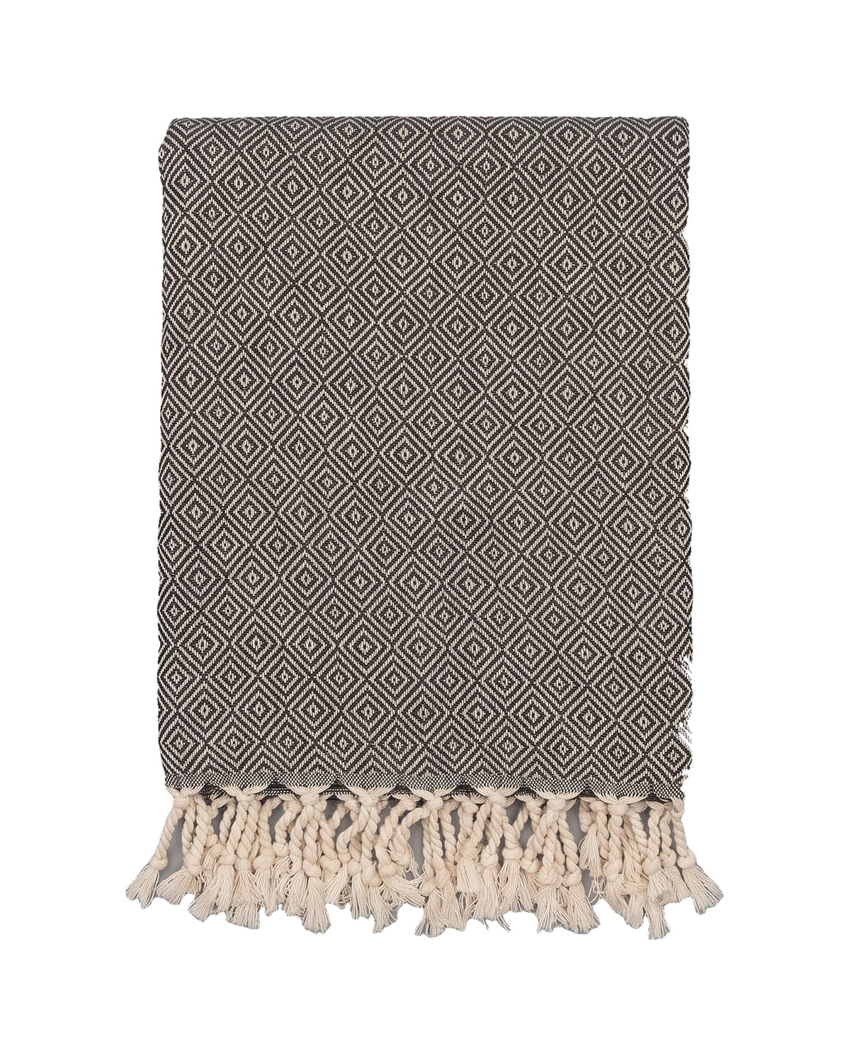 XXL hamamdoek Diamond black - vrijstaand