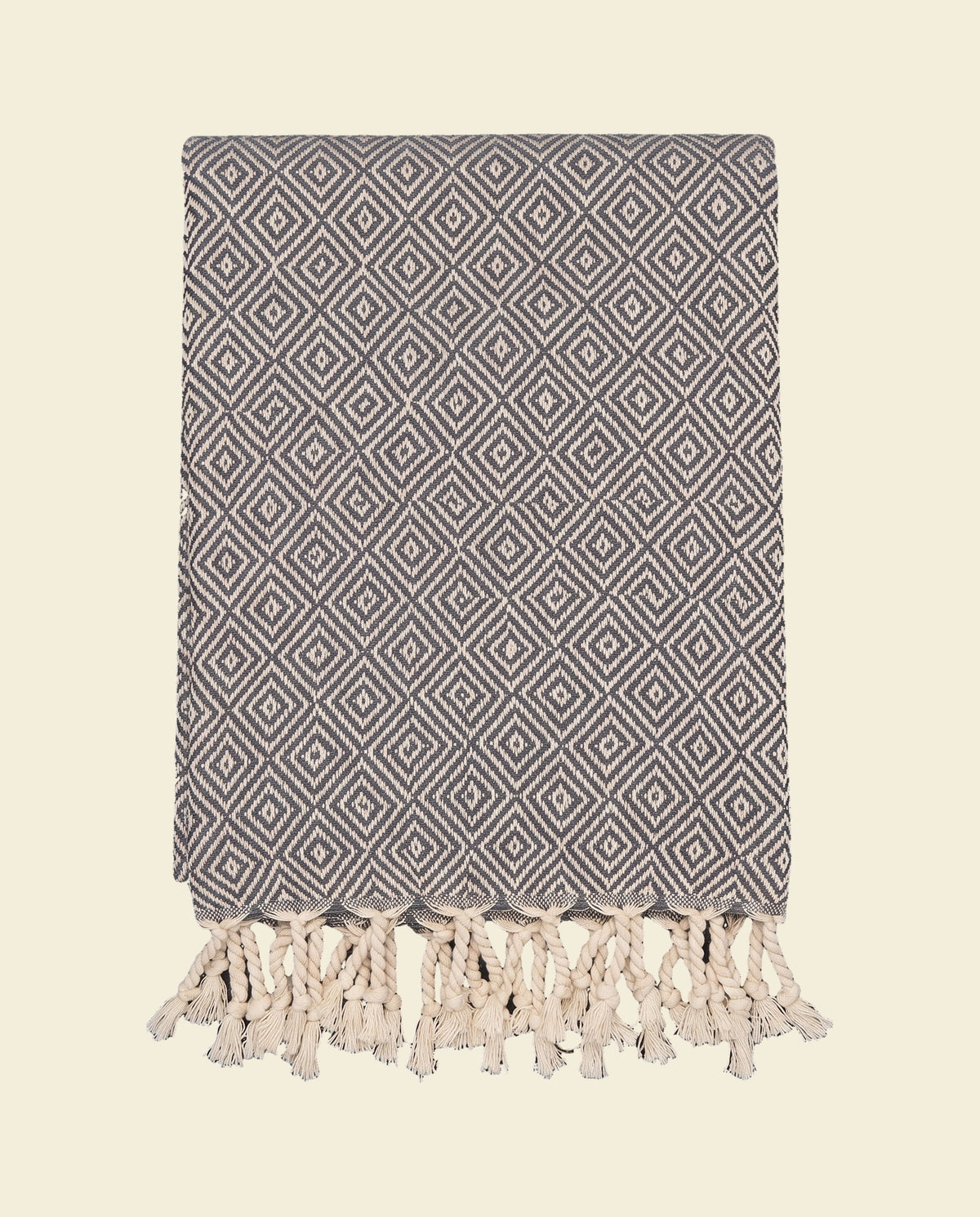 XXL hamamdoek Diamond dark grey - op kleur