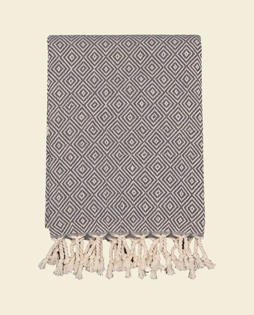 XXL hamamdoek Diamond dark-grey