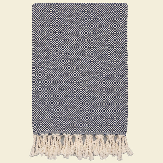 XXL hamamdoek Diamond navy - op kleur