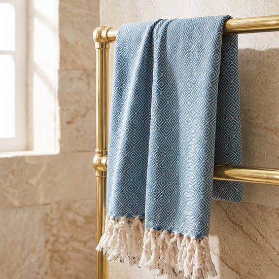 XXL hamamdoek Diamond petrol blue - sfeer