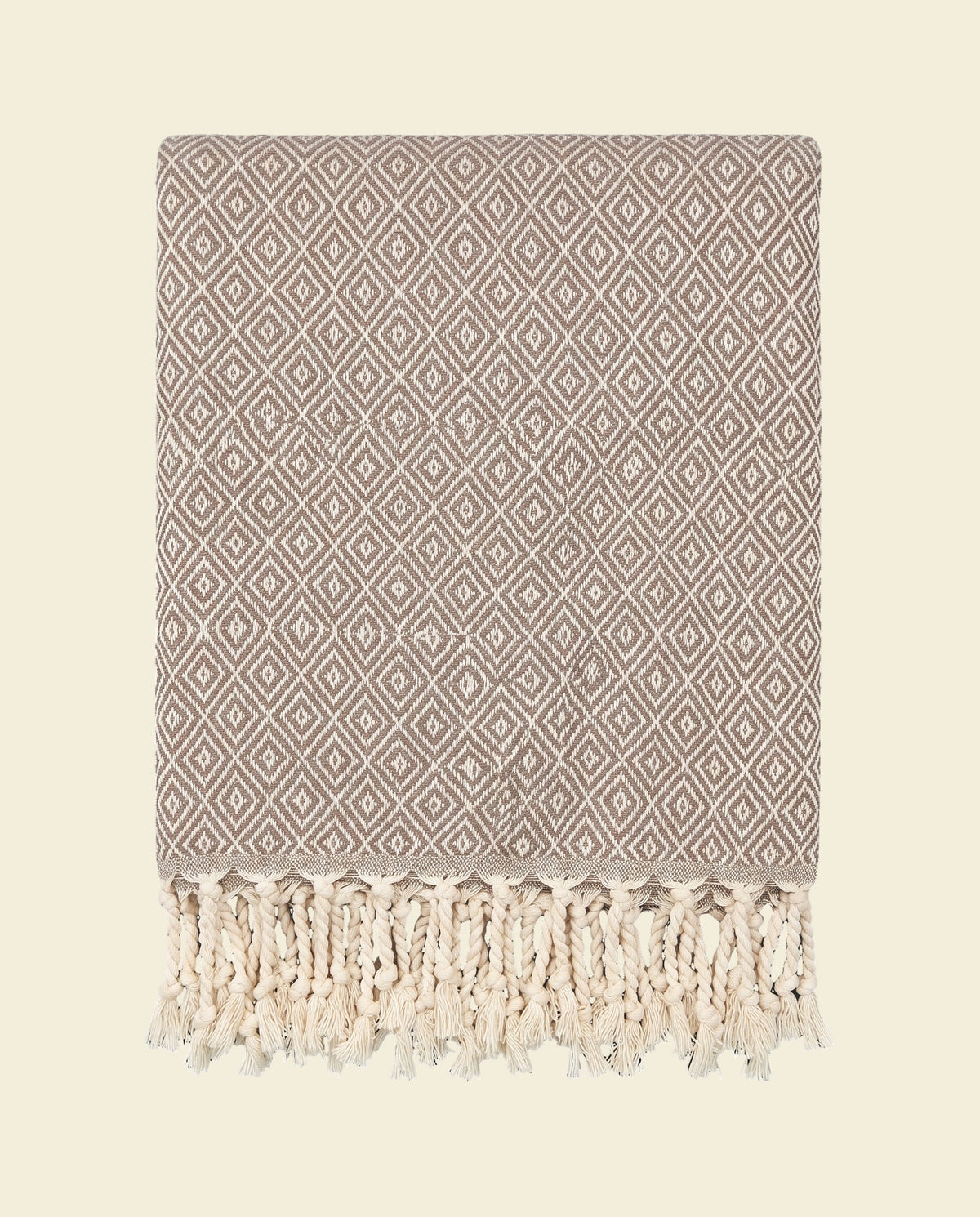 XXL hamamdoek Diamond taupe - op kleur