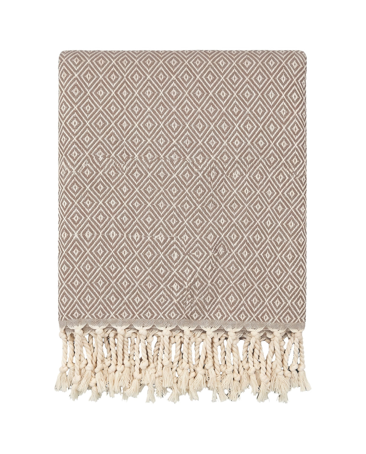 XXL hamamdoek Diamond taupe - vrijstaand