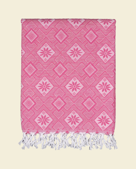 zomersprei Baklava fuchsia - op kleur