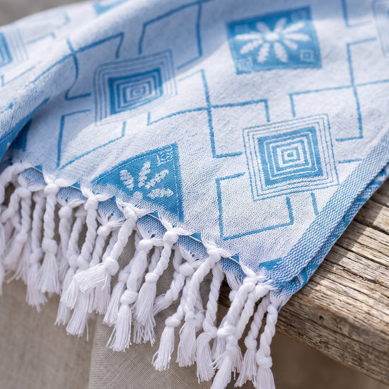 zomersprei Baklava oceaanblauw - detail